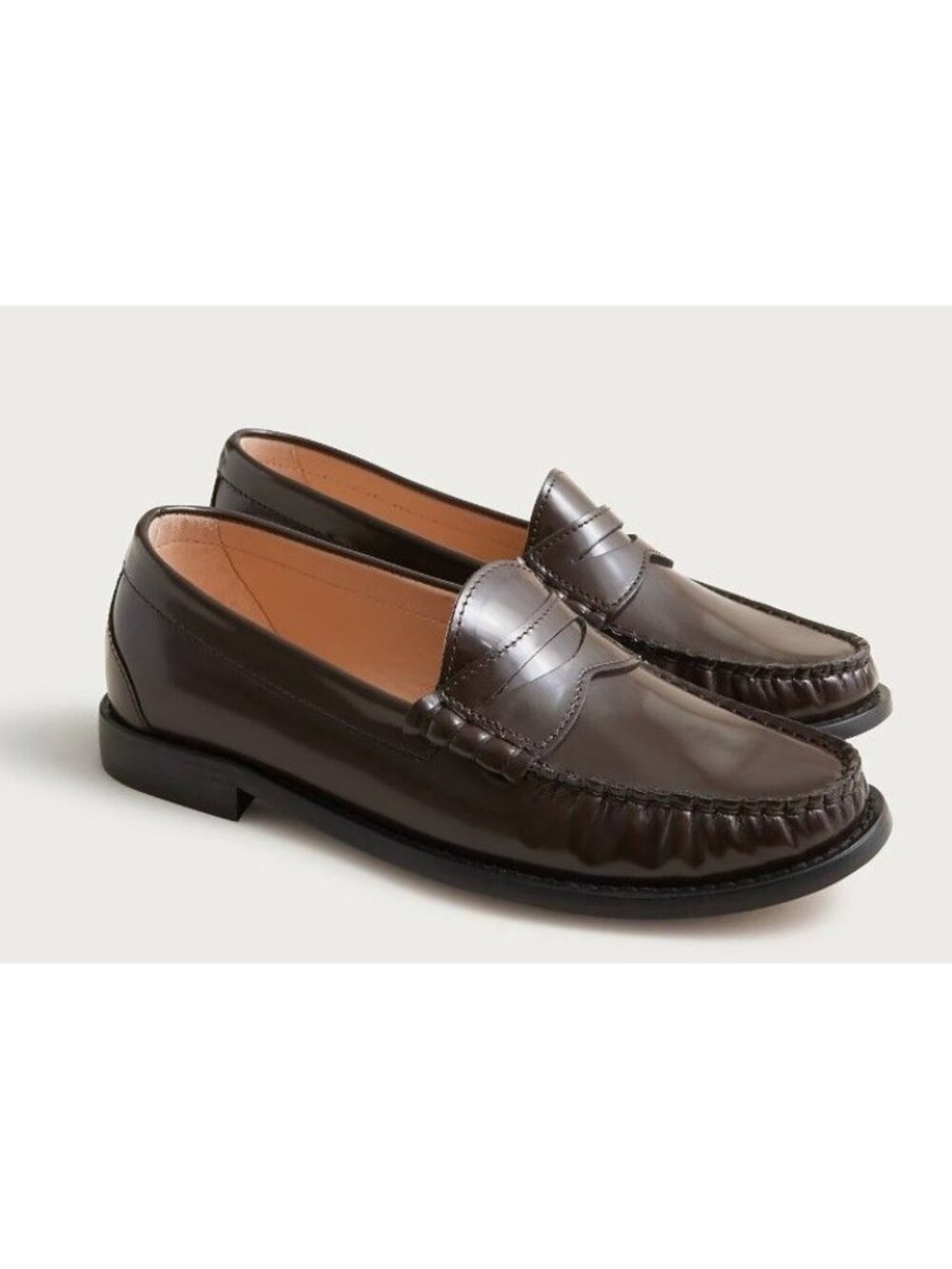 J Crew Classic Penny Loafers Winona Pizzolatto Leather in Berry Size 7 New